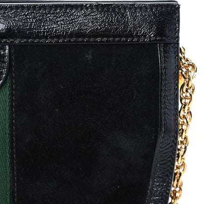 Gucci Suede Patent GG Web Small Ophidia Chain Shoulder Bag Black 20 of 21