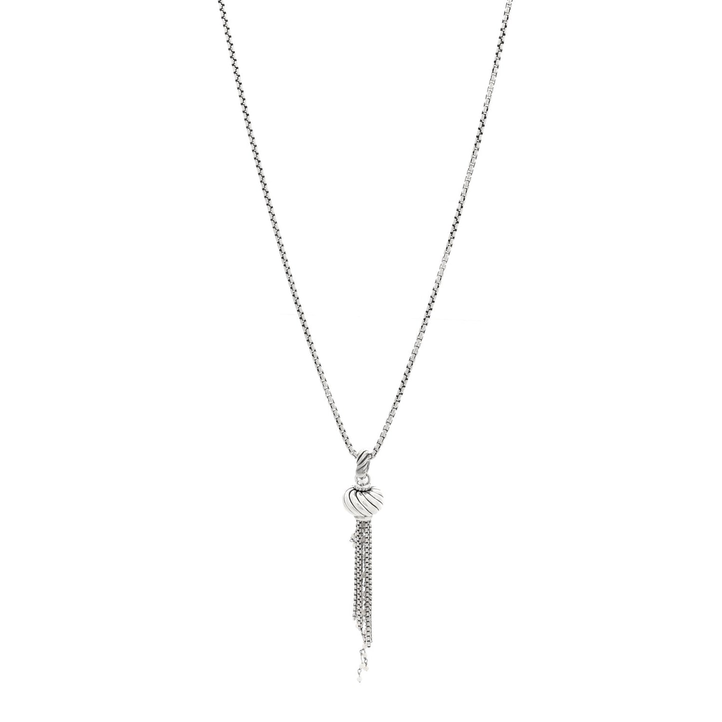 Sterling Silver Cultured Pearl Tassel Necklace