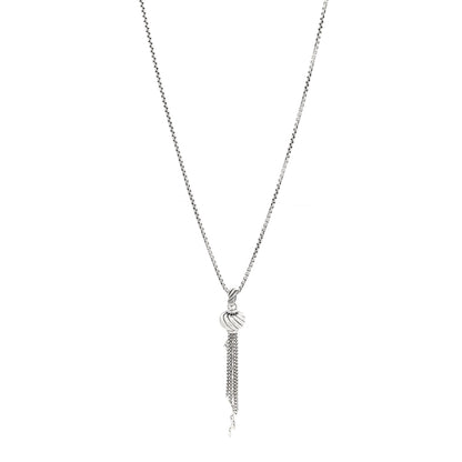 David Yurman Sterling Silver Cultured Pearl Tassel Necklace 1 of 4