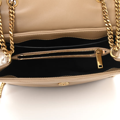 Saint Laurent Calfskin Y Quilted Monogram Small Loulou Chain Satchel Dark Beige 5 of 11