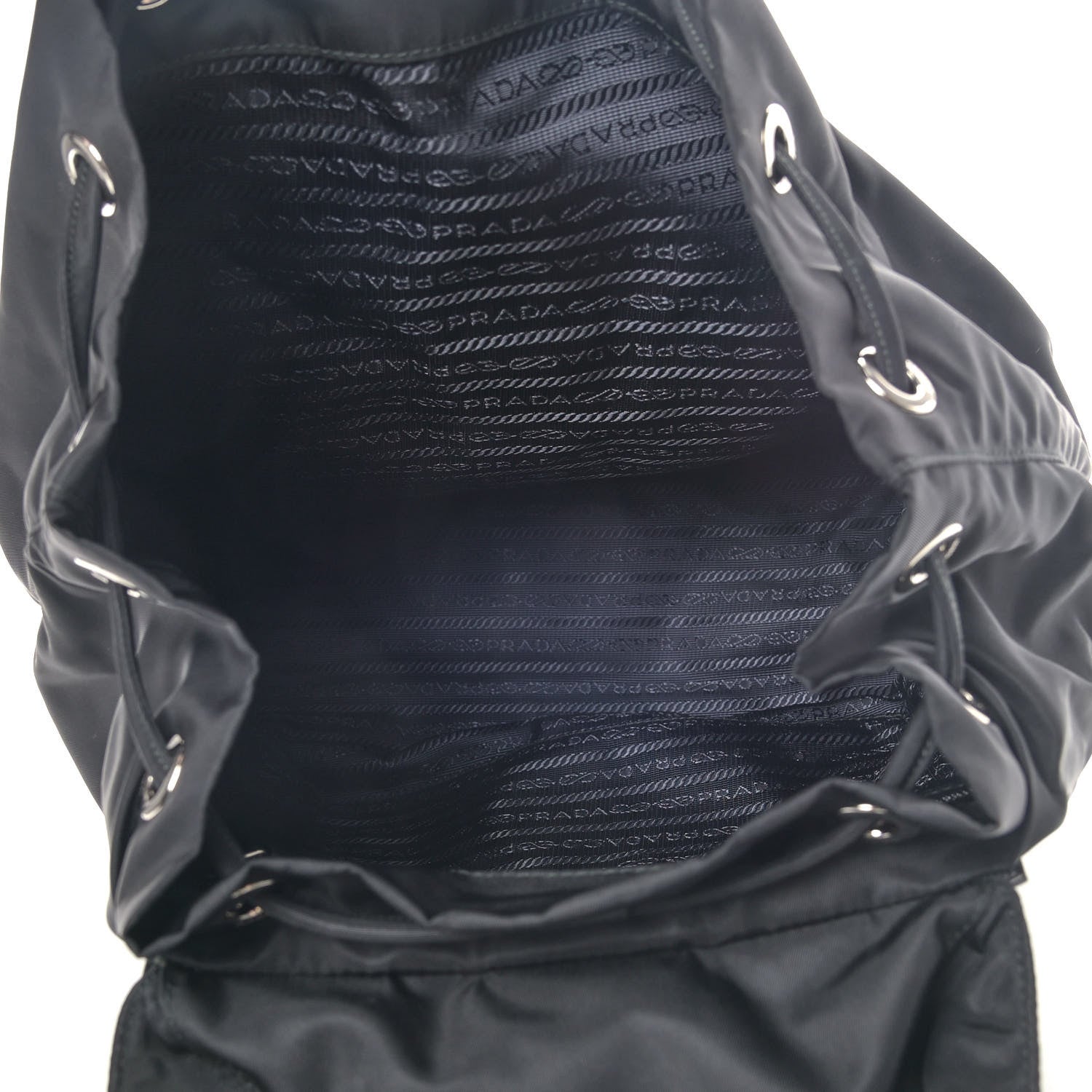 Prada Tessuto Nylon Saffiano Medium Backpack Black 5 of 10