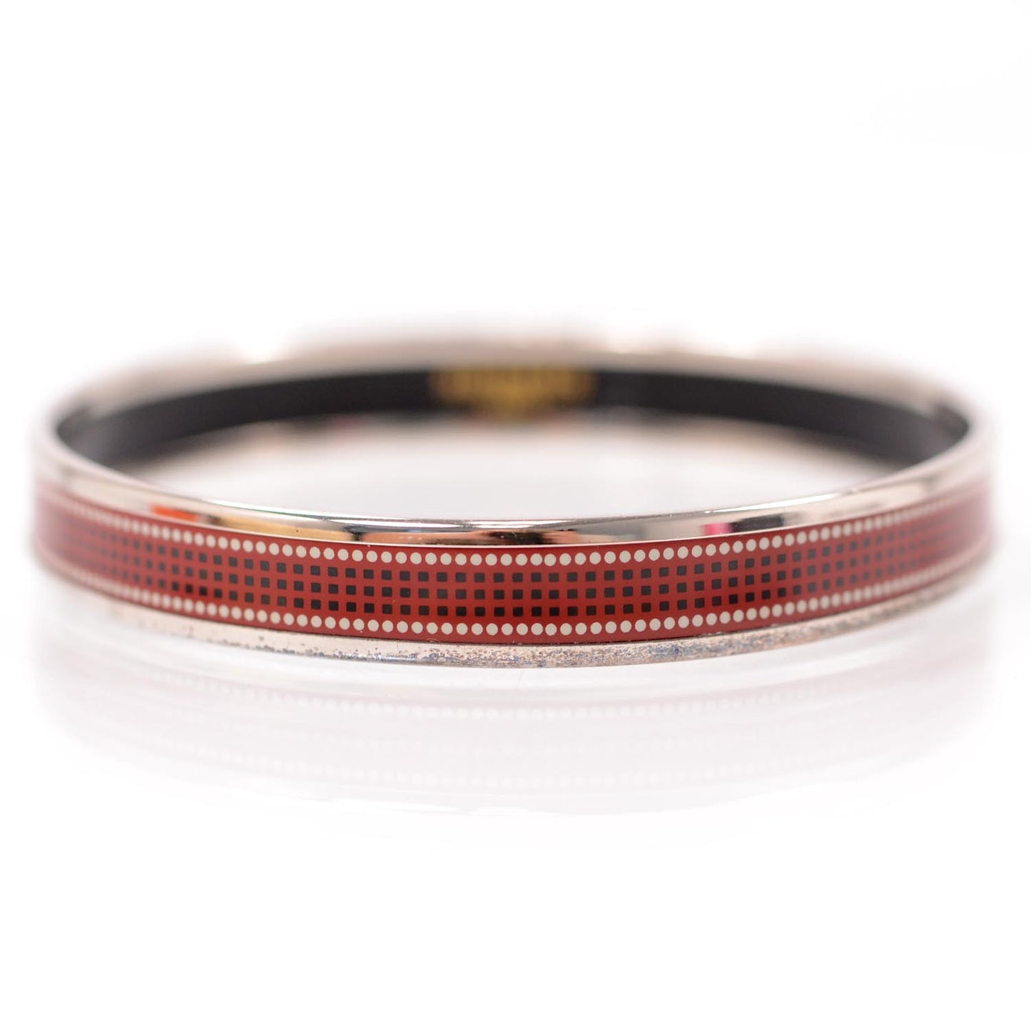 Enamel Narrow Dots Bracelet Red PM
