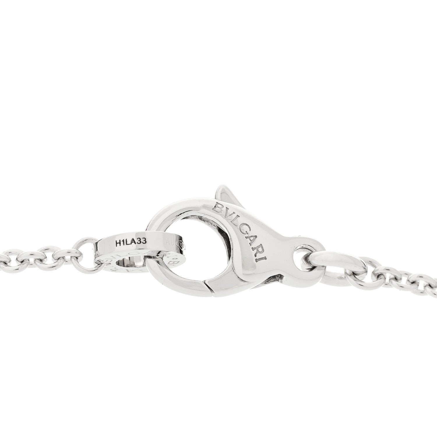 Bulgari 18K White Gold Diamond BVLGARI BVLGARI Link Pendant Necklace 4 of 6