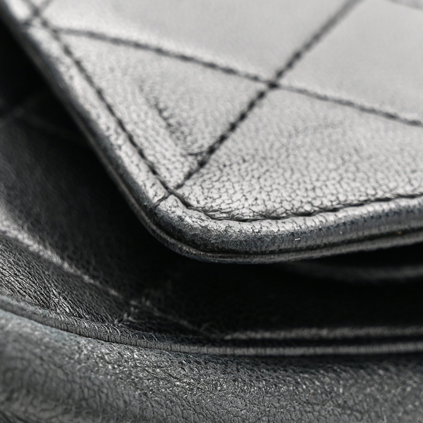 Lambskin Quilted Medium Double Flap Bijoux Chain Black