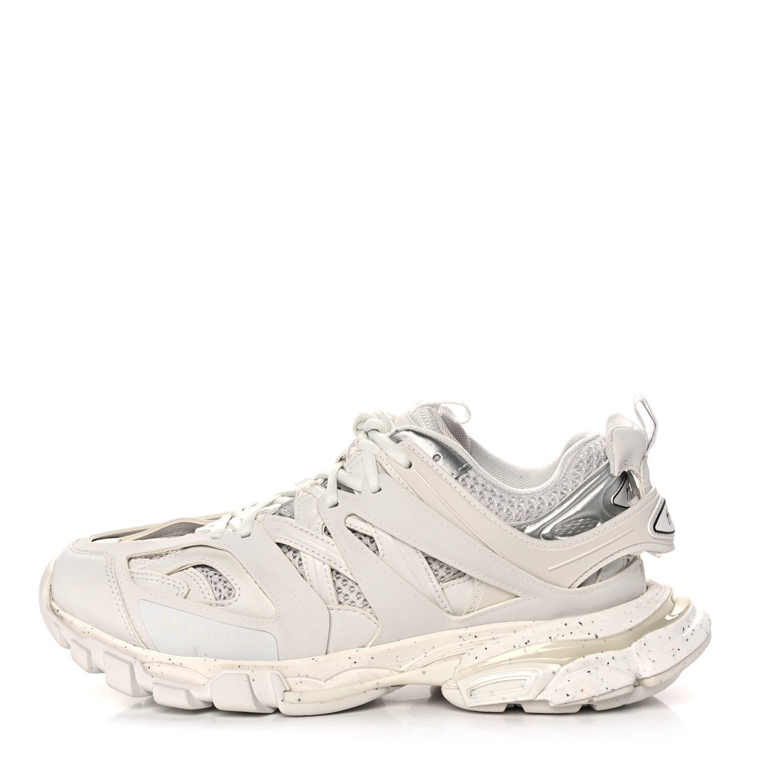 Balenciaga Rubber Mesh Fabric Monocolor Recycled Sole Womens Track Sneakers 40 White 1 of 8