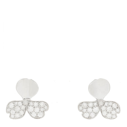Tiffany Platinum Diamond Paper Flowers Earrings 1 of 5