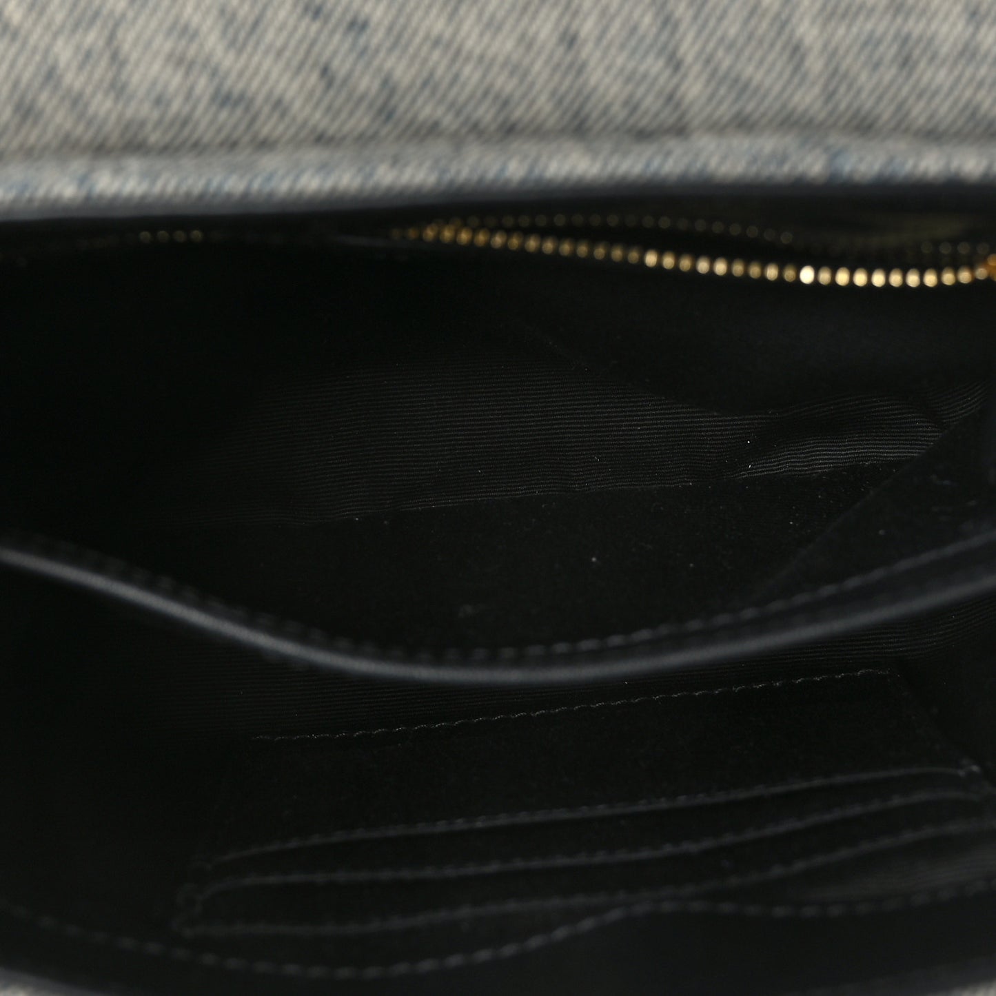 Denim Y Quilted Monogram Toy Loulou Crossbody Bag Grey