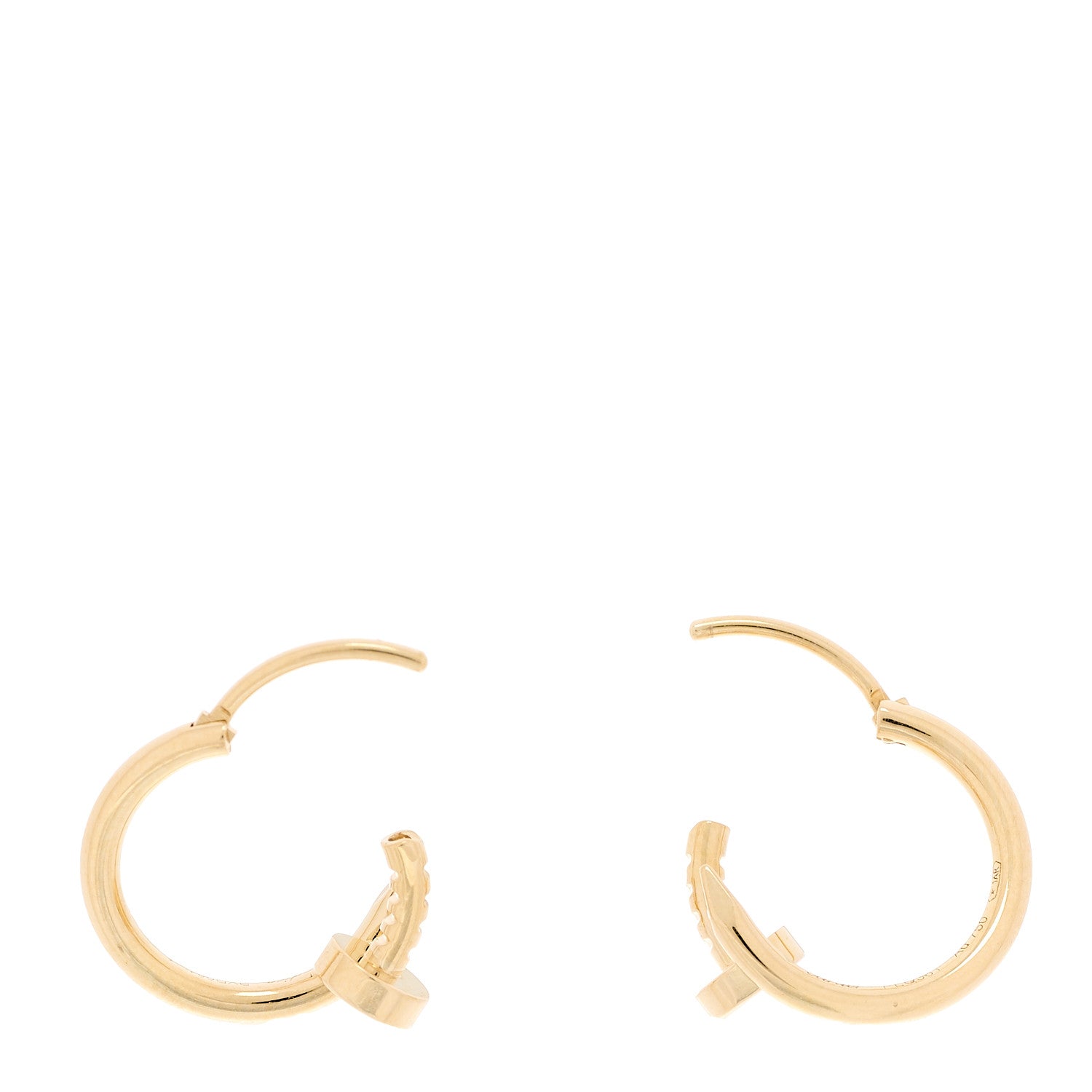 Cartier 18K Yellow Gold Mini Juste Un Clou Hoop Earrings 3 of 5
