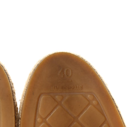 Chanel Linen CC Espadrilles 40 Beige Black 7 of 9