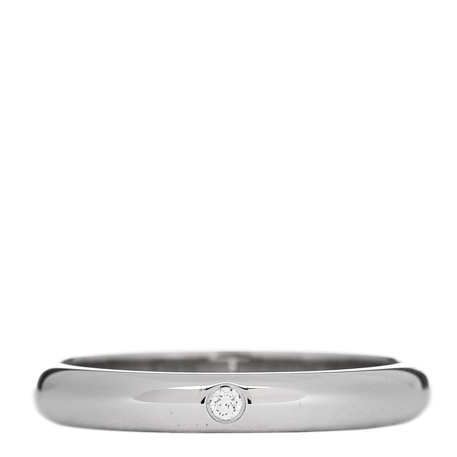 Cartier Platinum Diamond 2.6mm 1895 Wedding Band Ring 47 4 1 of 6
