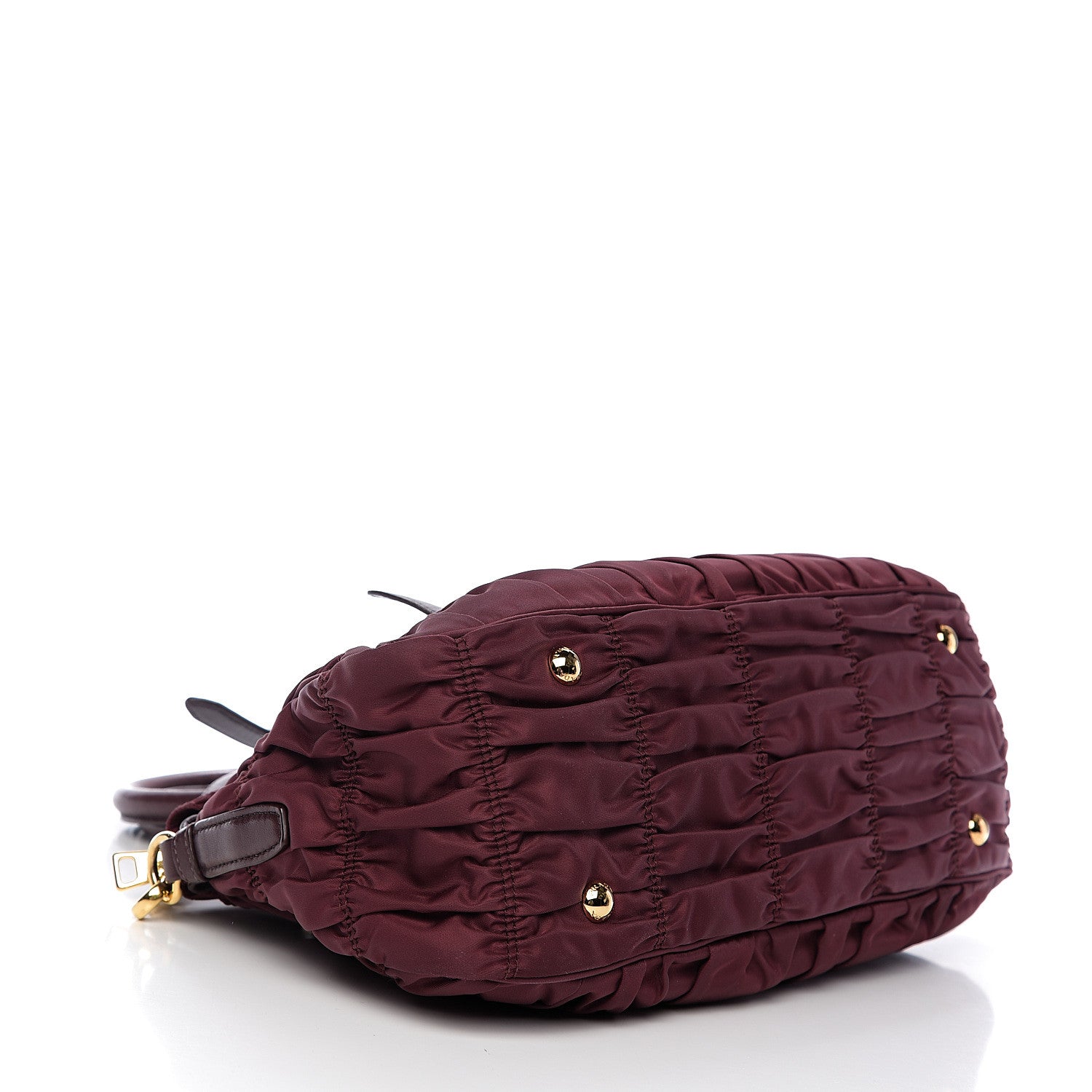 Prada Tessuto Nylon Nappa Gaufre Shopping Satchel Granato 3 of 8