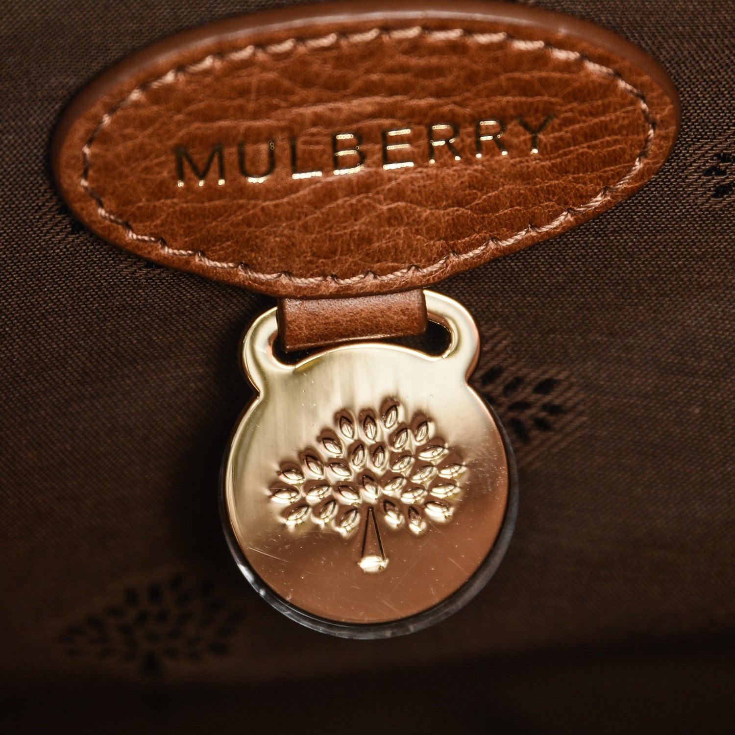 Mulberry Classic Grain Calfskin Small Bayswater Double Zip Tote Oak 6 of 8