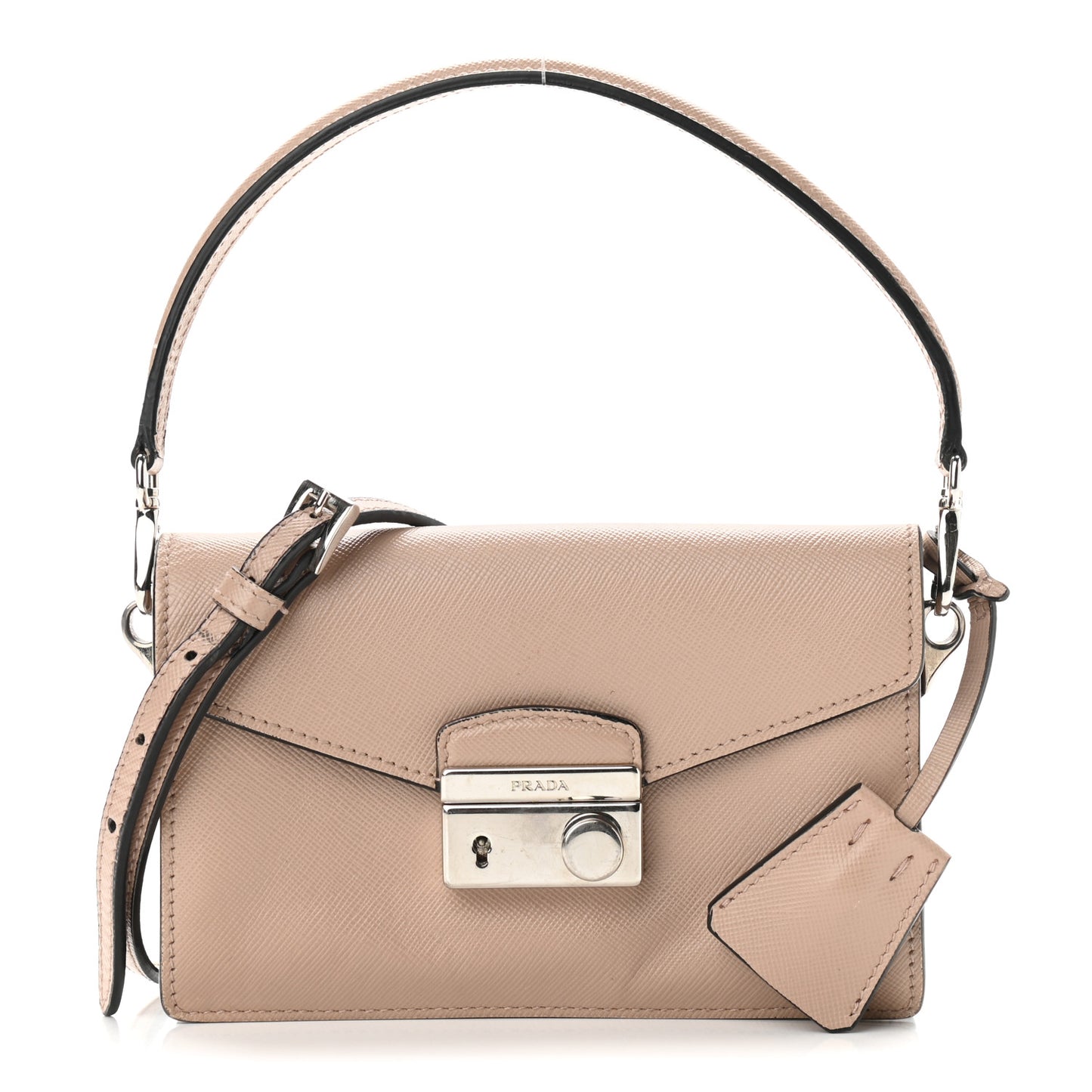 Saffiano Lux Sound Shoulder Bag Cipria