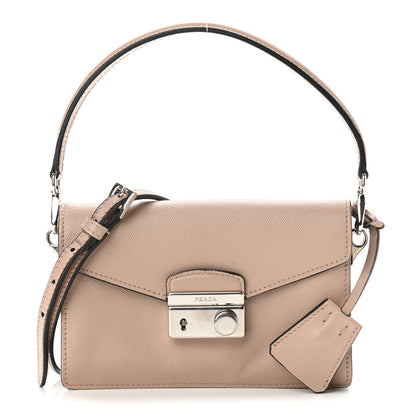 Prada Saffiano Lux Sound Shoulder Bag Cipria 1 of 15