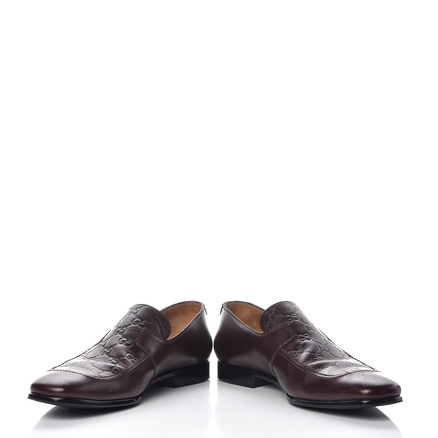 Gucci Guccissima Calfskin Mens Venetian Loafers 10.5 Brown 5 of 16
