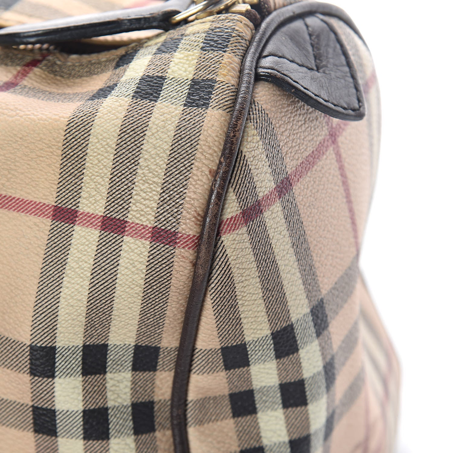 Burberry Haymarket Check Small Chester Bowling Bag Chocolate 16 of 18