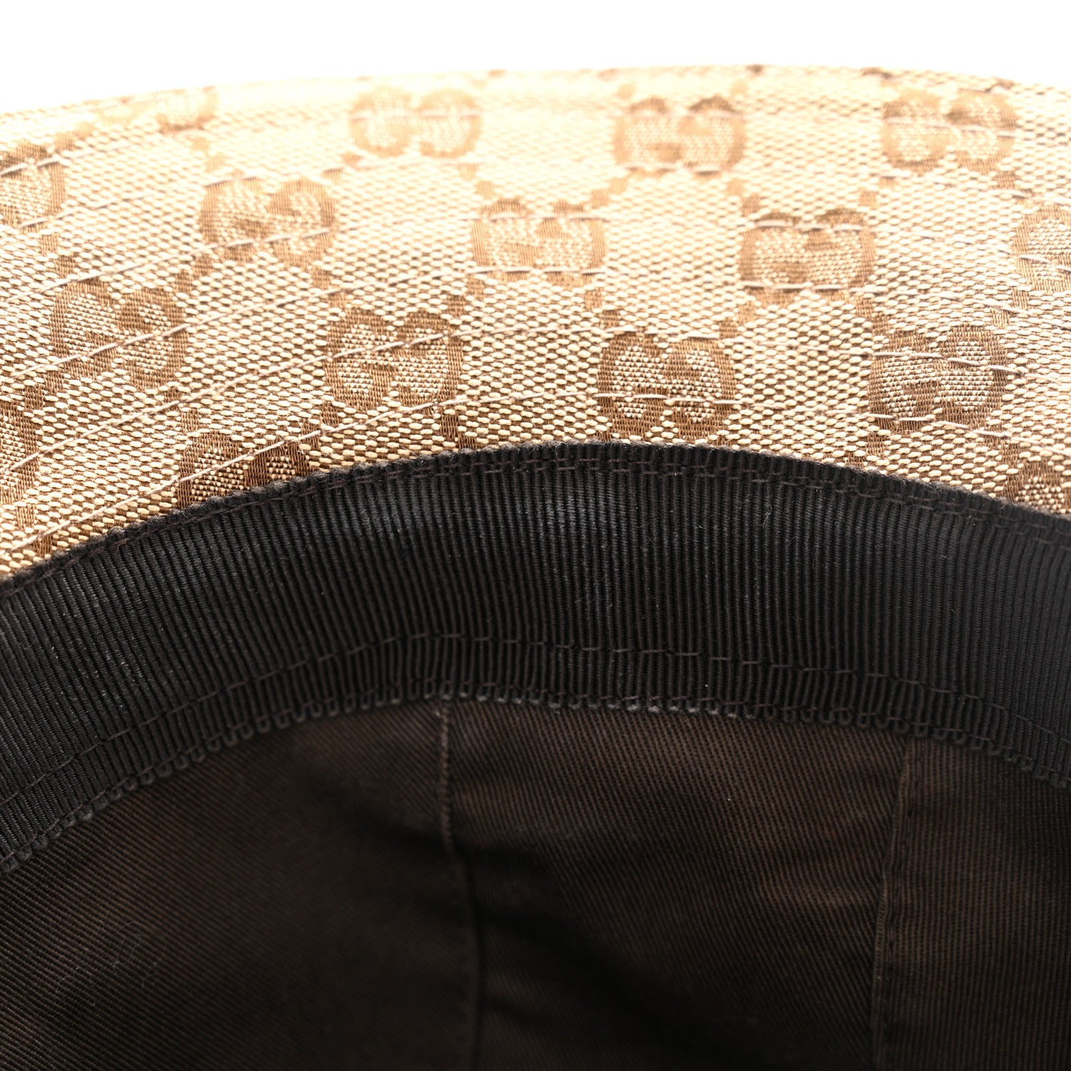 Gucci GG Monogram Web Bucket Hat XL Brown 9 of 9