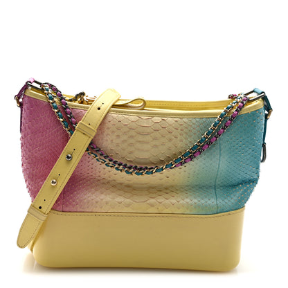 Chanel Snakeskin Medium Gabrielle Hobo Yellow Multicolor 1 of 10