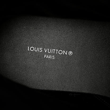 Louis Vuitton Calfskin Patent Monogram Ruby Flat Ranger Boots 39 Black 6 of 12