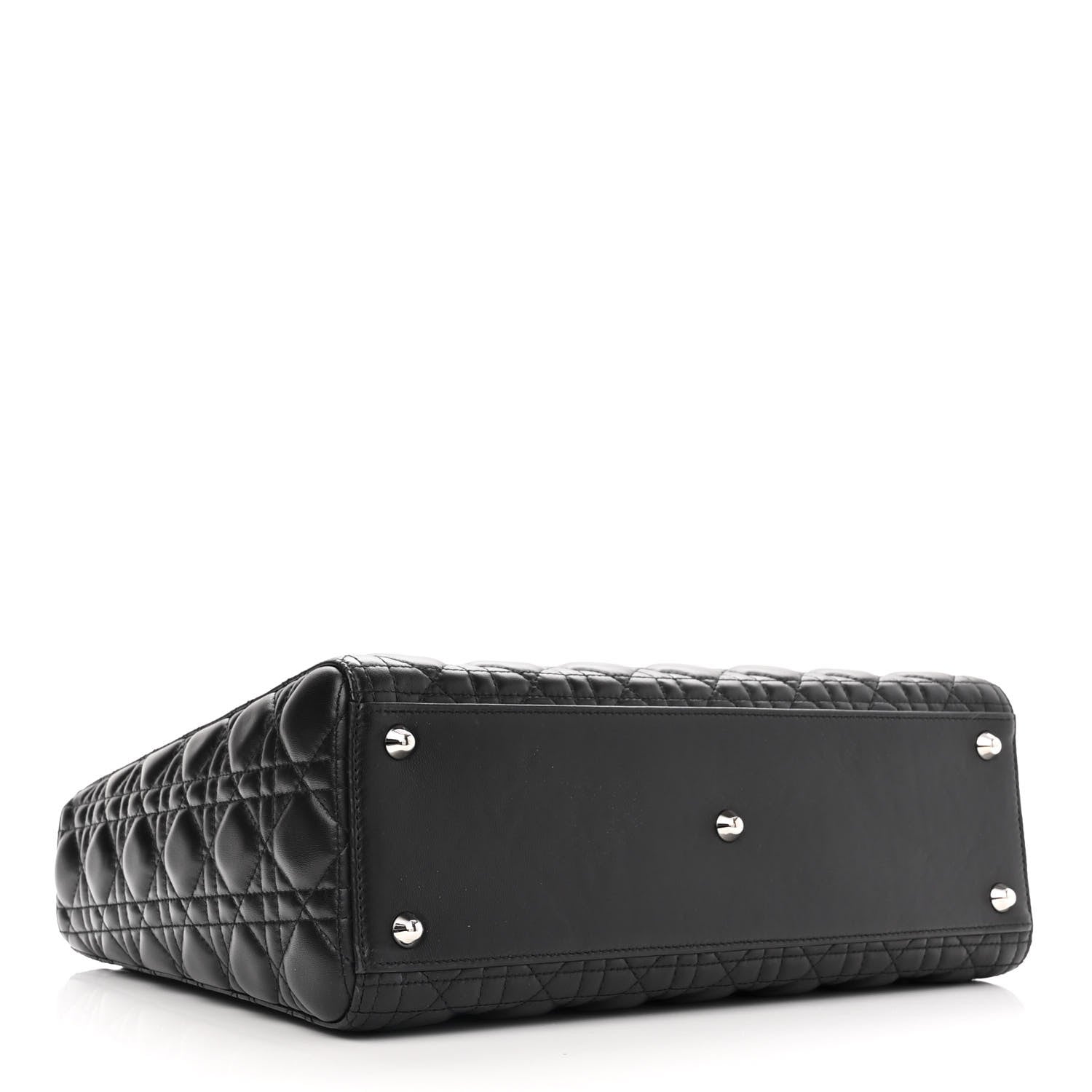 Christian Dior Lambskin Cannage Large Lady Dior Black 4 of 9