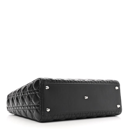 Christian Dior Lambskin Cannage Large Lady Dior Black 4 of 9