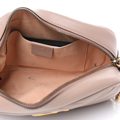 Gucci Calfskin Matelasse Small GG Marmont Chain Shoulder Bag Porcelain Rose 4 of 12
