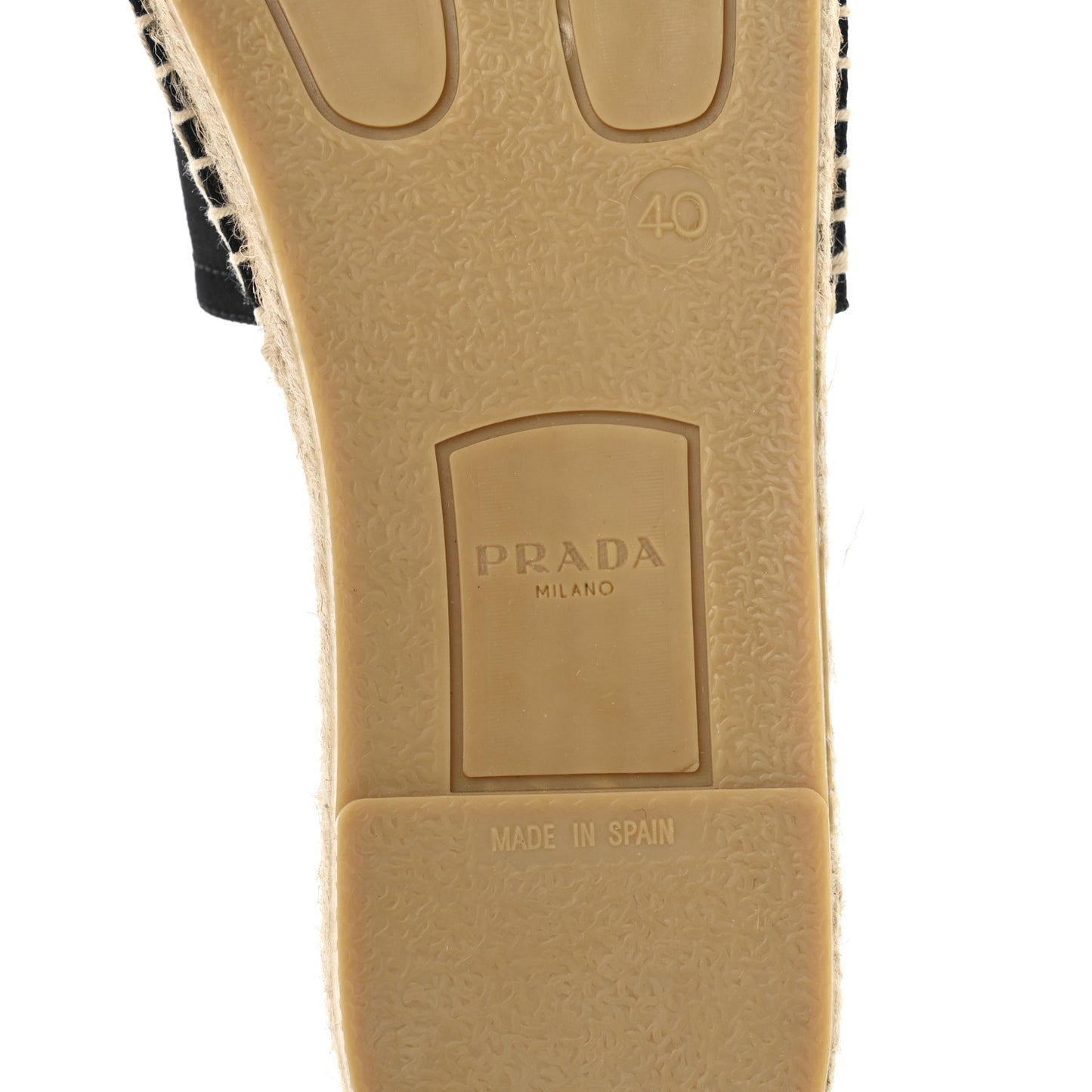 Canvas Gabardine Triangle Logo Espadrilles Sandals 40 Black