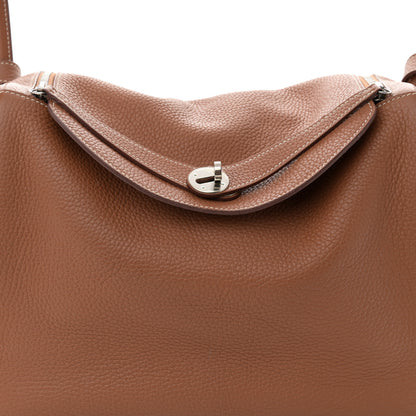 Hermes Taurillon Clemence Lindy 34 Gold 8 of 12