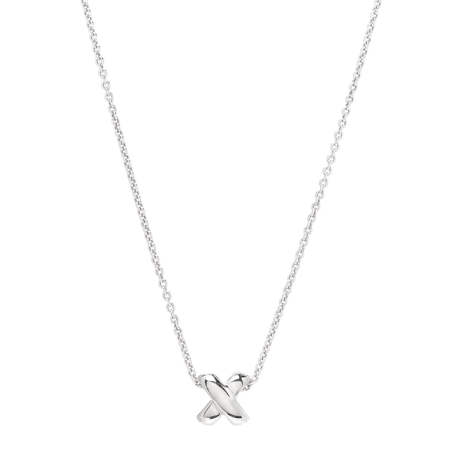 Tiffany Sterling Silver Signature X Pendant Necklace 1 of 5