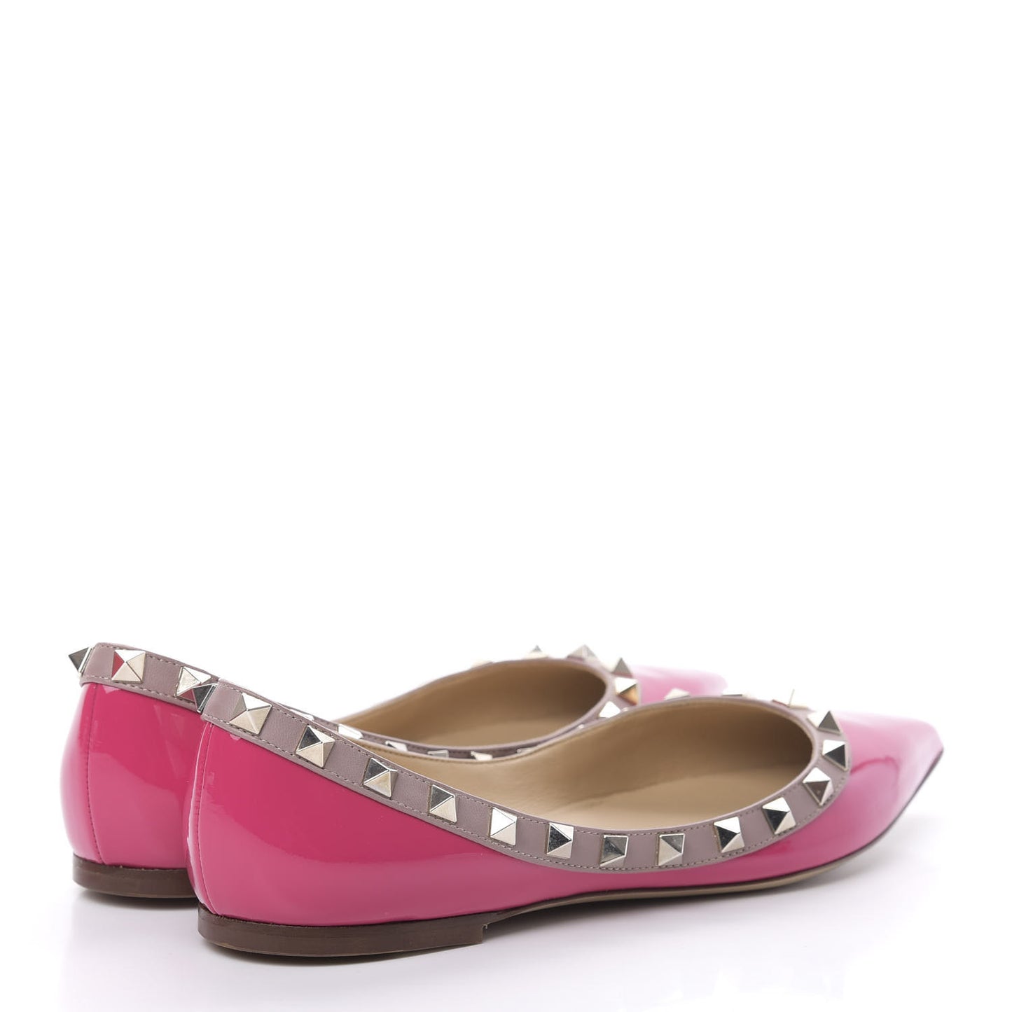 Patent Rockstud Ballerina Flats 36 Cyclamin Poudre