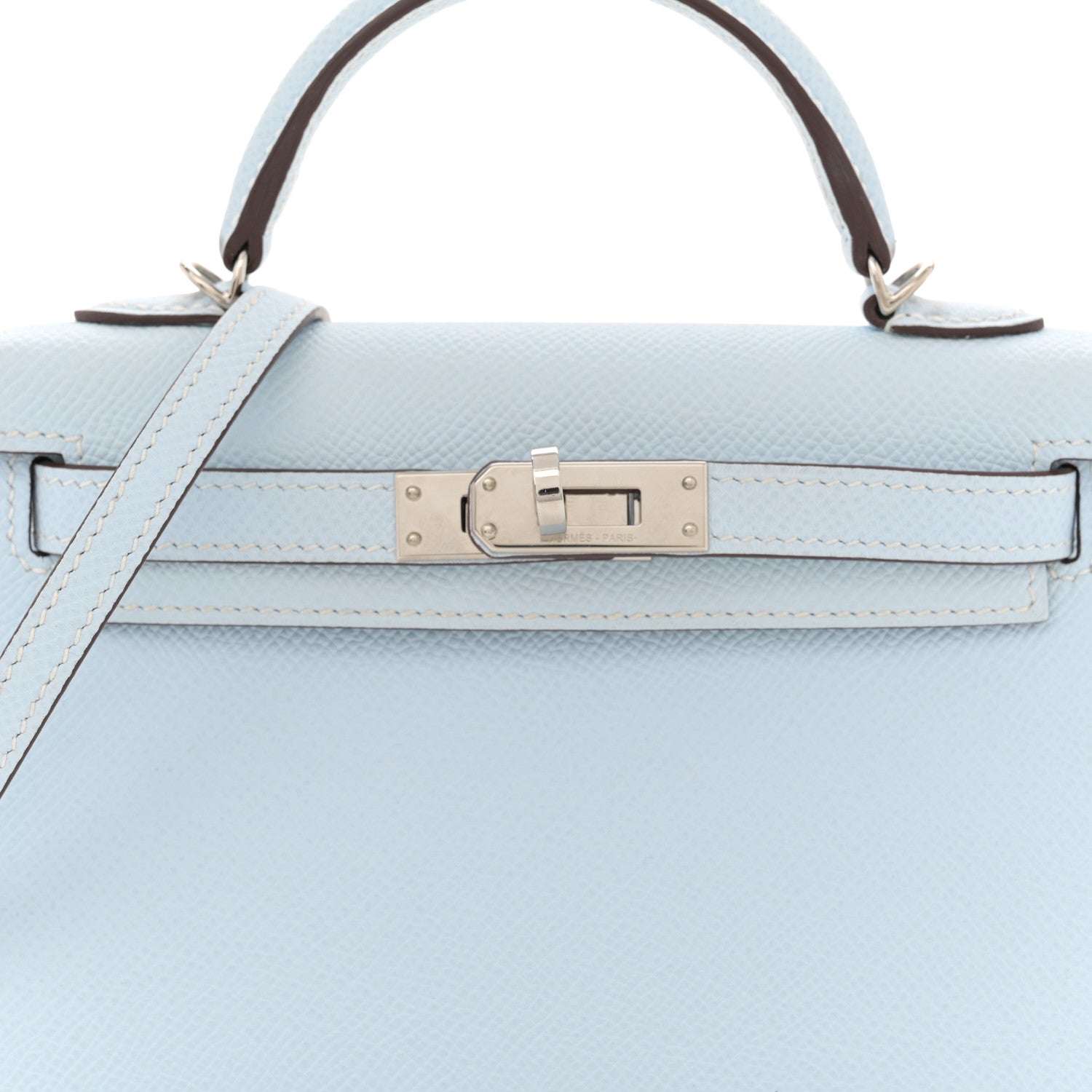 Hermes Epsom Mini Kelly Sellier 20 Bleu Brume 8 of 16