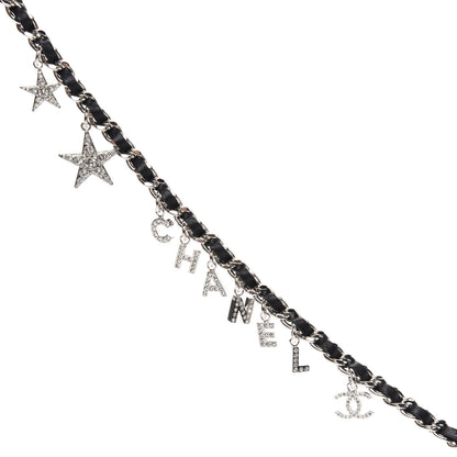 Chanel Suede Quilted Crystal Round Clutch With Logo Chain Black 10 of 11