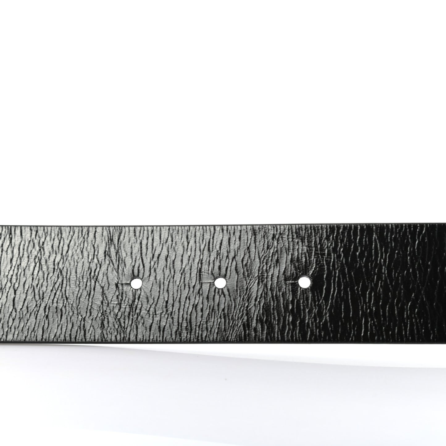 Patent Calfskin CC Reversible Belt 105 Black White