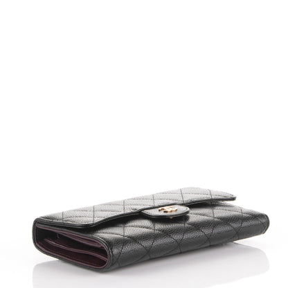 Chanel Caviar Quilted Large Flap Wallet Black 4 of 8