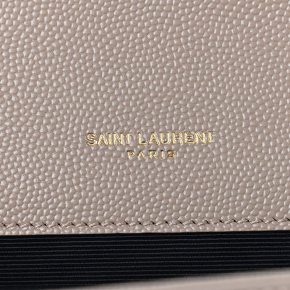 Saint Laurent Grain De Poudre Medium Monogram Kate Satchel Nude Powder 6 of 8