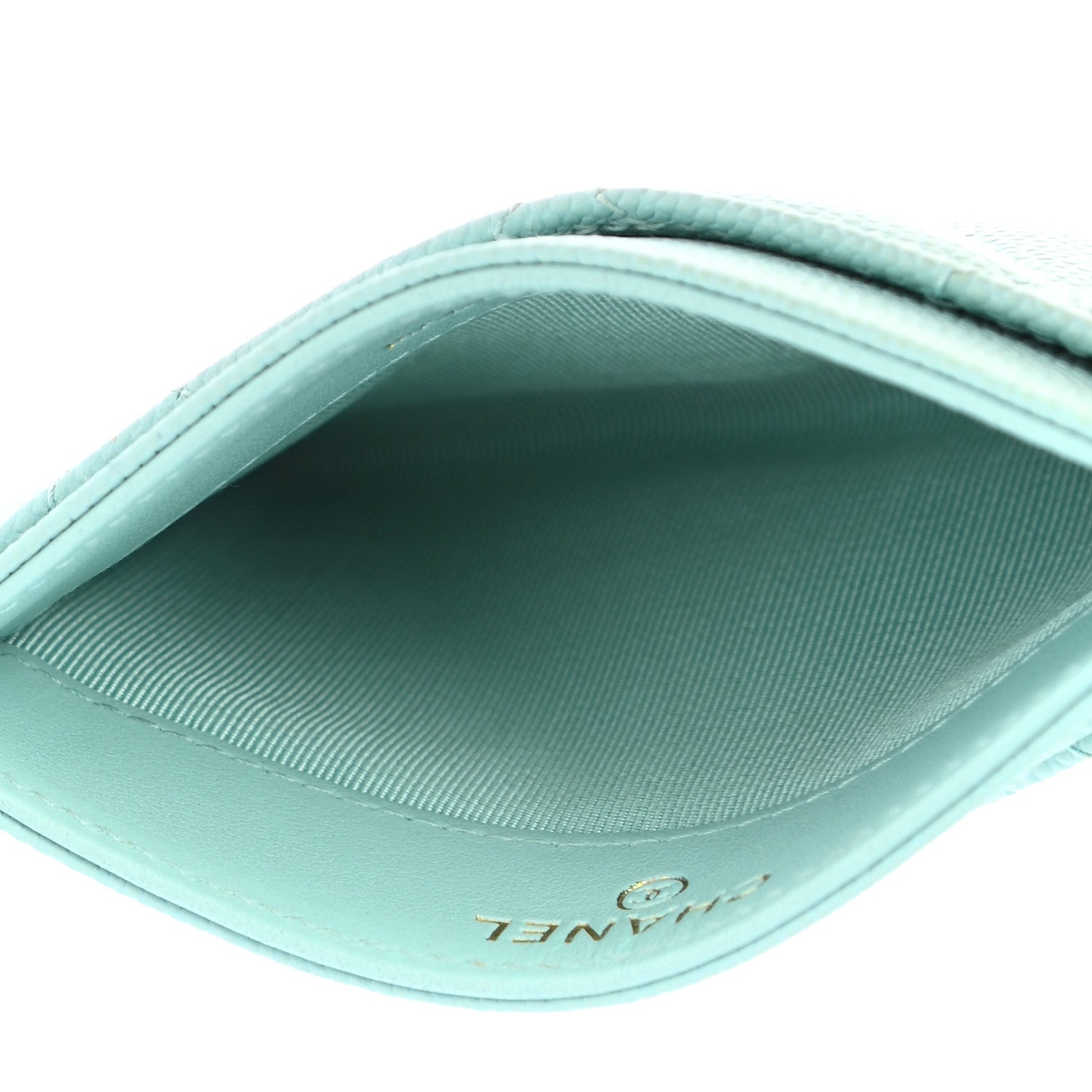 Chanel Caviar Quilted Card Holder Light Blue 5 of 7