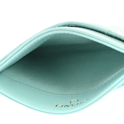 Chanel Caviar Quilted Card Holder Light Blue 5 of 7