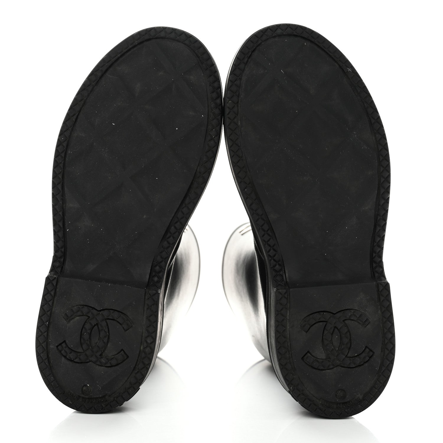Chanel Caoutchouk CC High Boots 40 Black 5 of 9