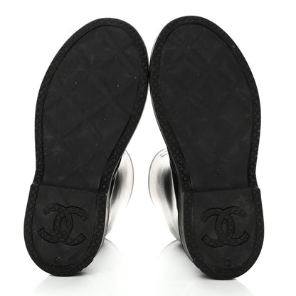 Chanel Caoutchouk CC High Boots 40 Black 5 of 9