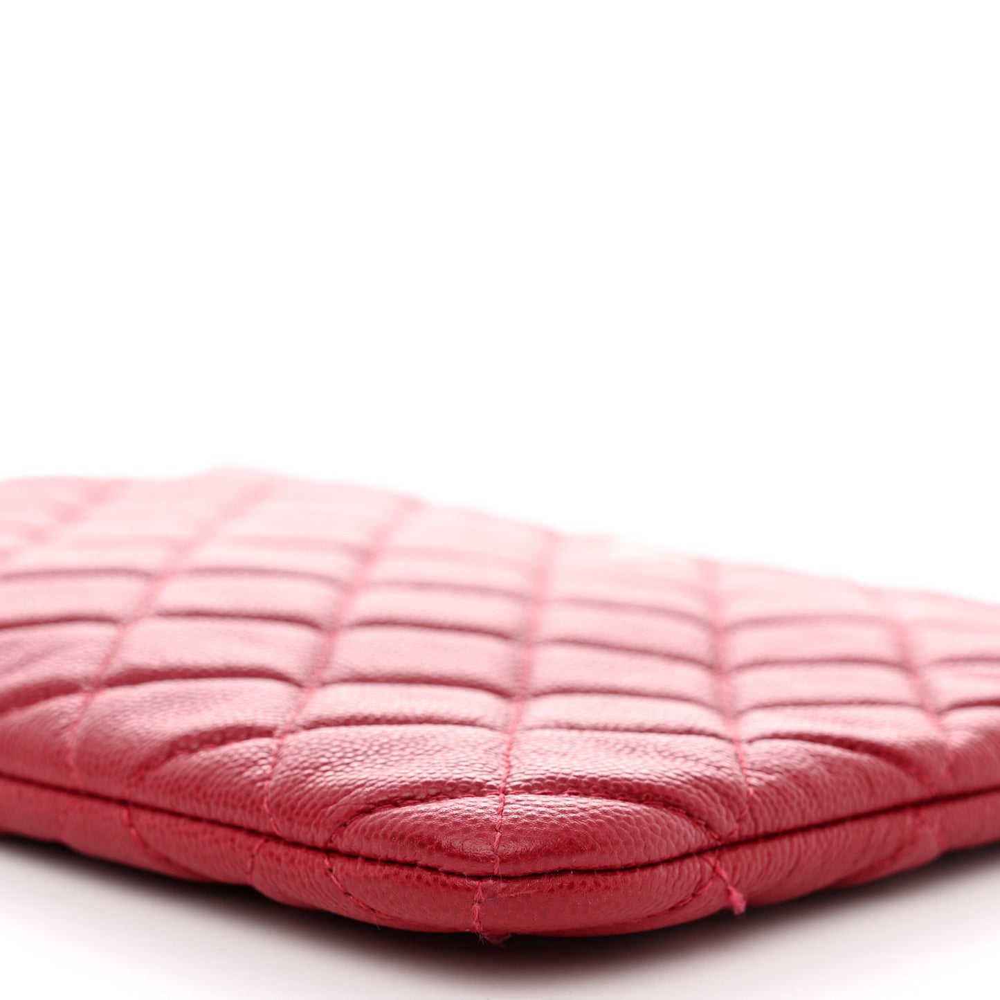 Caviar Quilted Medium Cosmetic Case Red