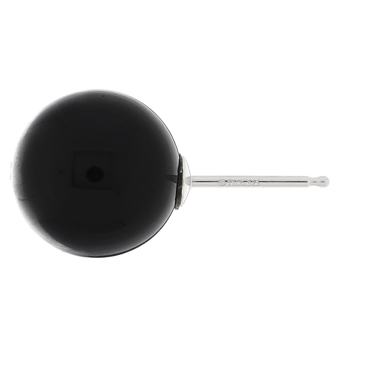 Sterling Silver Black Onyx 10mm Ziegfeld Earrings