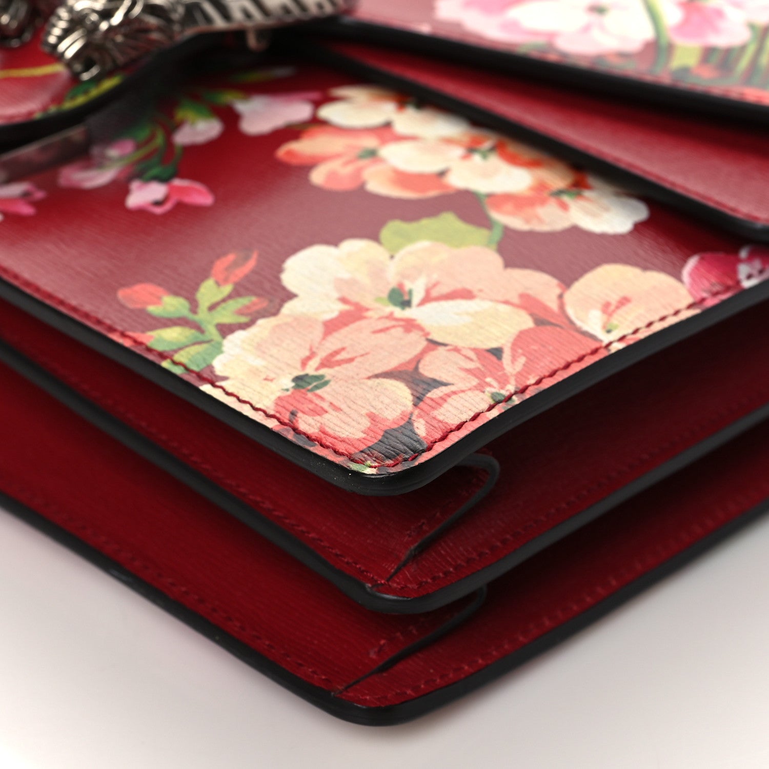 Gucci Calfskin Blooms Print Medium Dionysus Shoulder Bag Romantic Cherry Multicolor 9 of 9