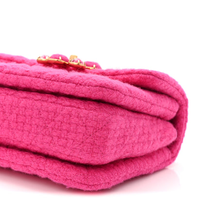 Chanel Cashmere Tweed Quilted Mini Bijoux Flap Fuchsia 10 of 11