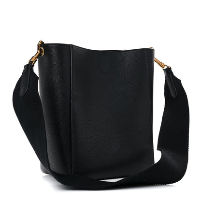 Celine Soft Grained Calfskin Small Sangle Bucket Bag Black 3 of 10
