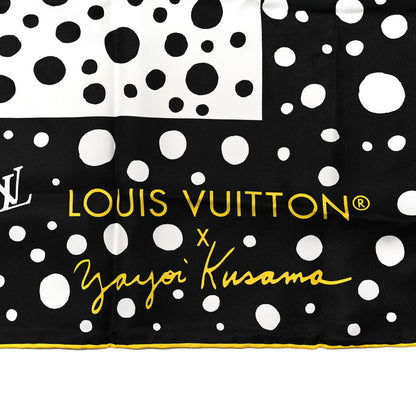 Louis Vuitton LV x YK Kusama Infinity Dots Scarf Black Yellow 2 of 5