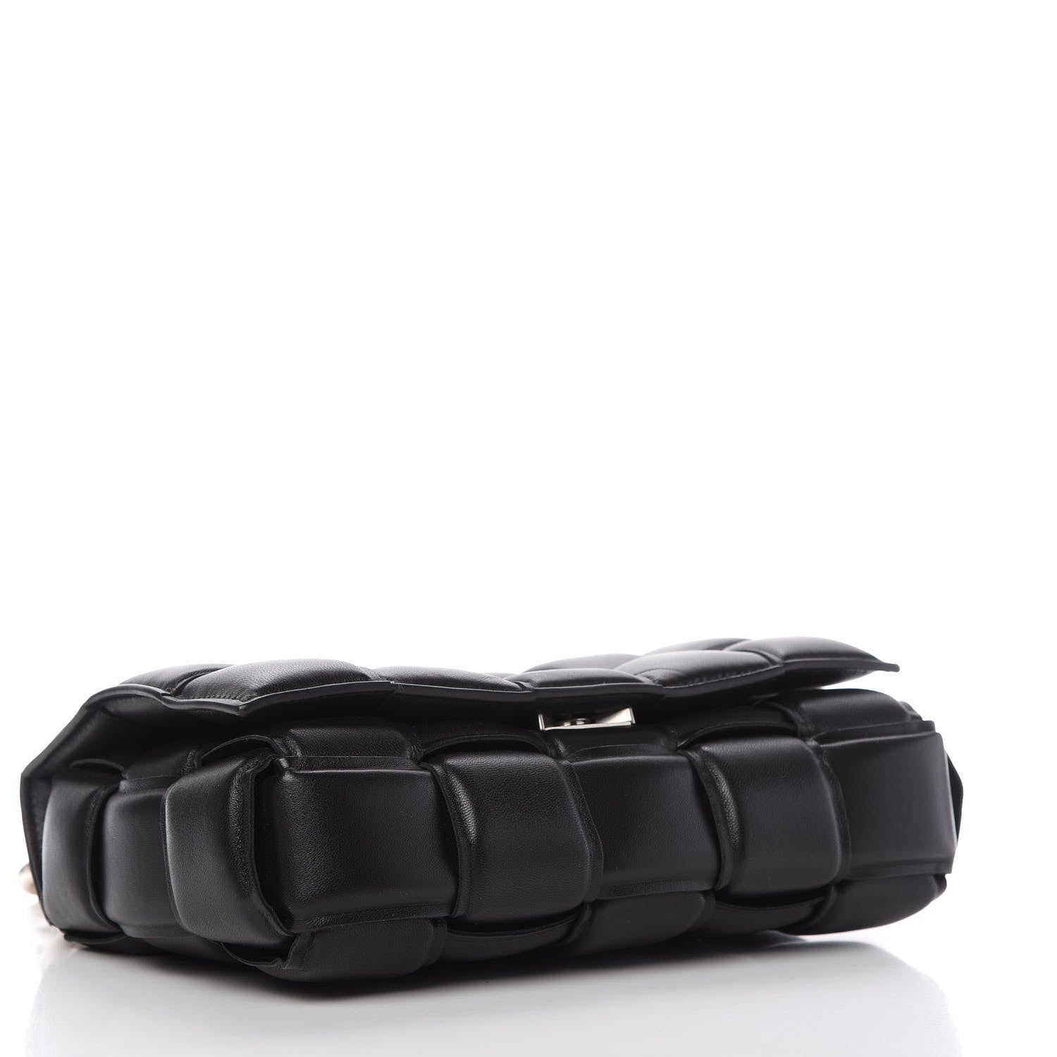 Bottega Veneta Lambskin Maxi Intreccio Padded Chain Cassette Crossbody Bag Black 4 of 9