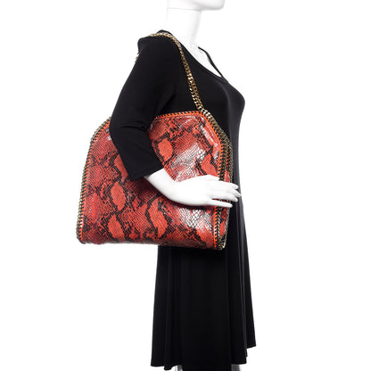 Stella McCartney Eco Python Small Falabella Tote Orange 2 of 10