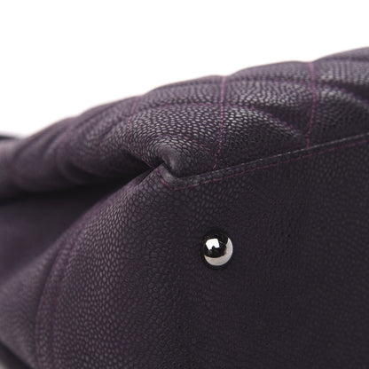 Chanel Iridescent Caviar Quilted Lady Pearly Tote Purple 10 of 13