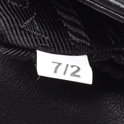 Prada Soft Calfskin Impunture Diagramme Medium Chain Flap Shoulder Bag Black 6 of 6