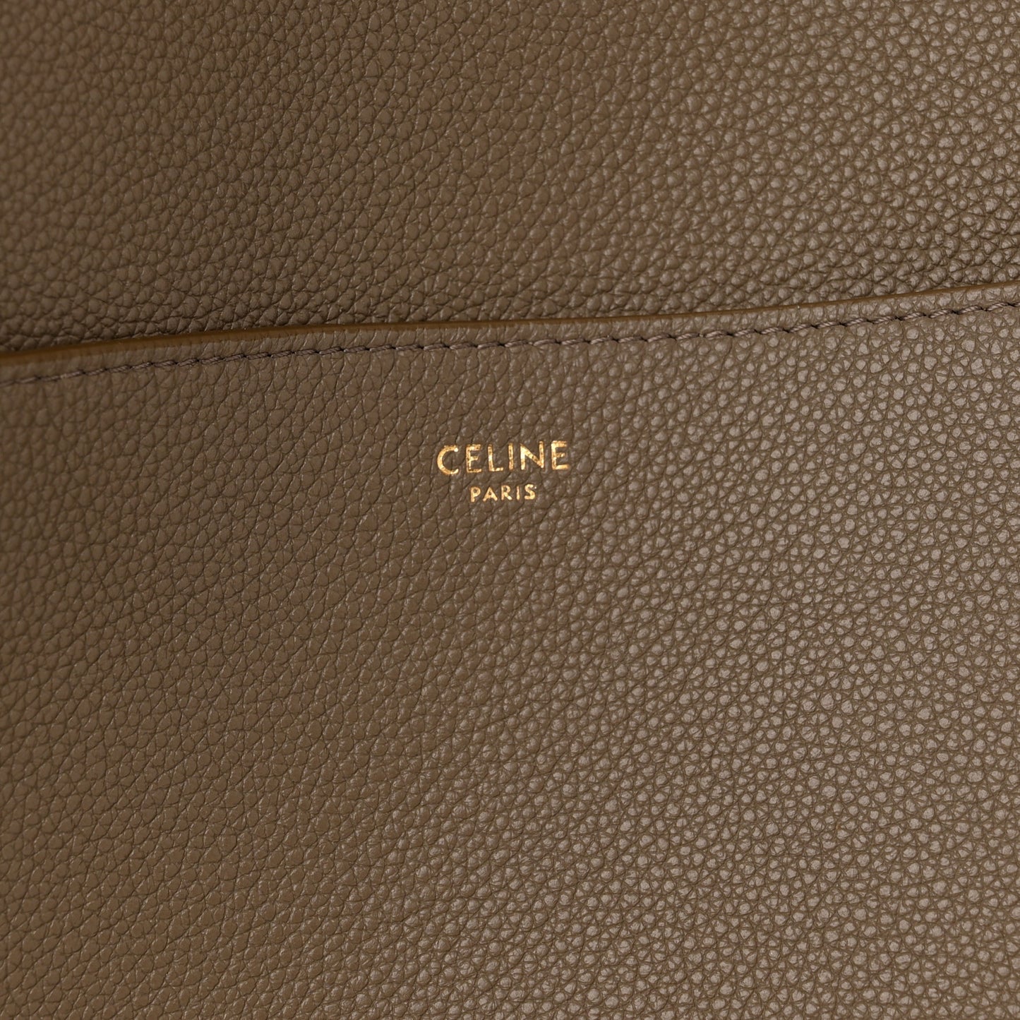 Soft Grained Calfskin Sangle Bucket Bag Taupe